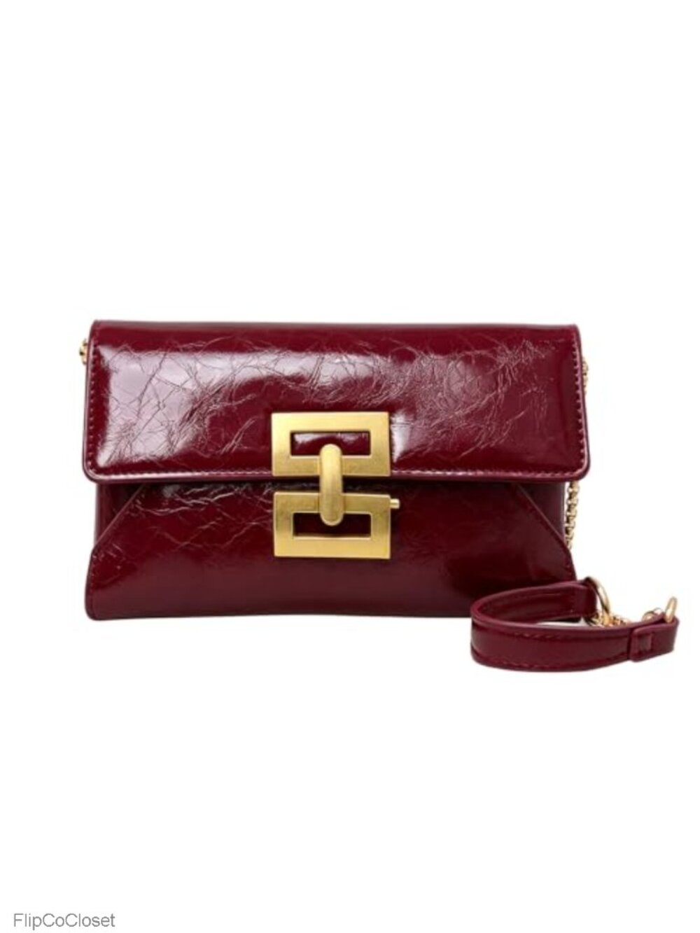 Mini Crossbody Envelope Bag Women Vintage PU Leather Clutch Purse